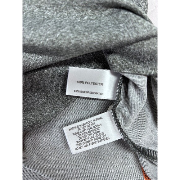 Becks Men’s Grey Orange Quarter Zip Pull Over Athletic Sweater size large - Picture 5 of 7